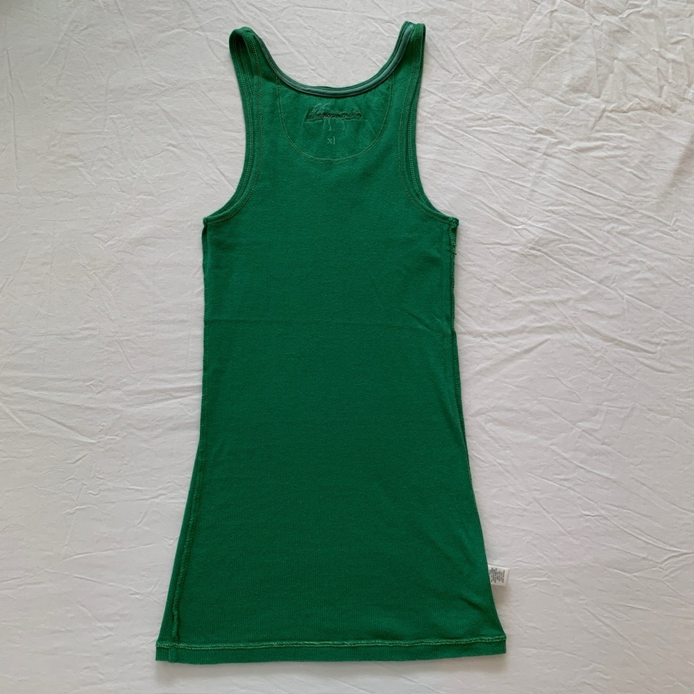 Abercrombie Ribbed Green Tank Top Juniors - Picture 10 of 15